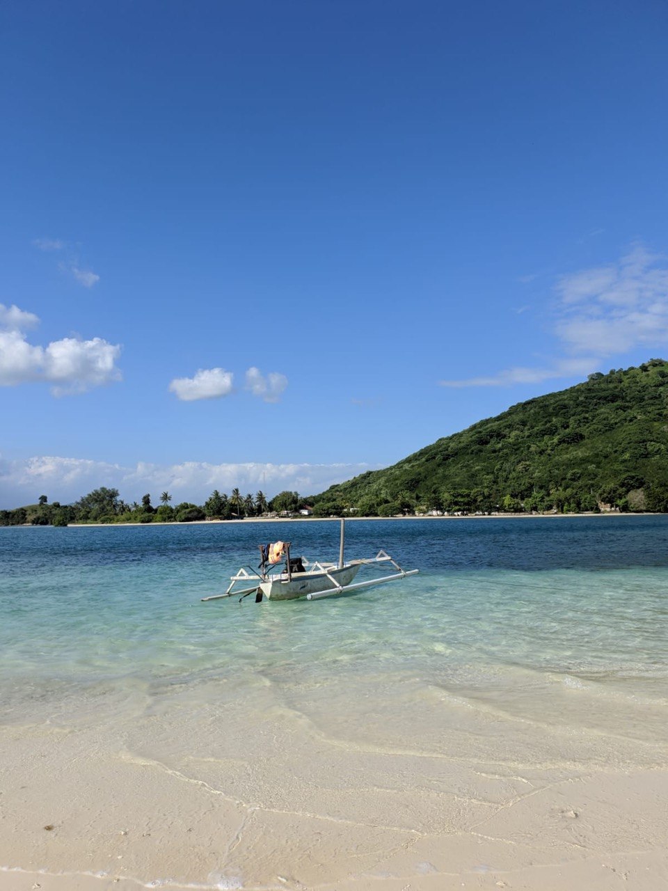 Beach with traditional boat